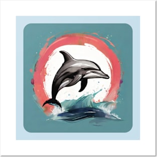 Dolphin Lover Gift,, Animal design, Dolphin Gift Posters and Art